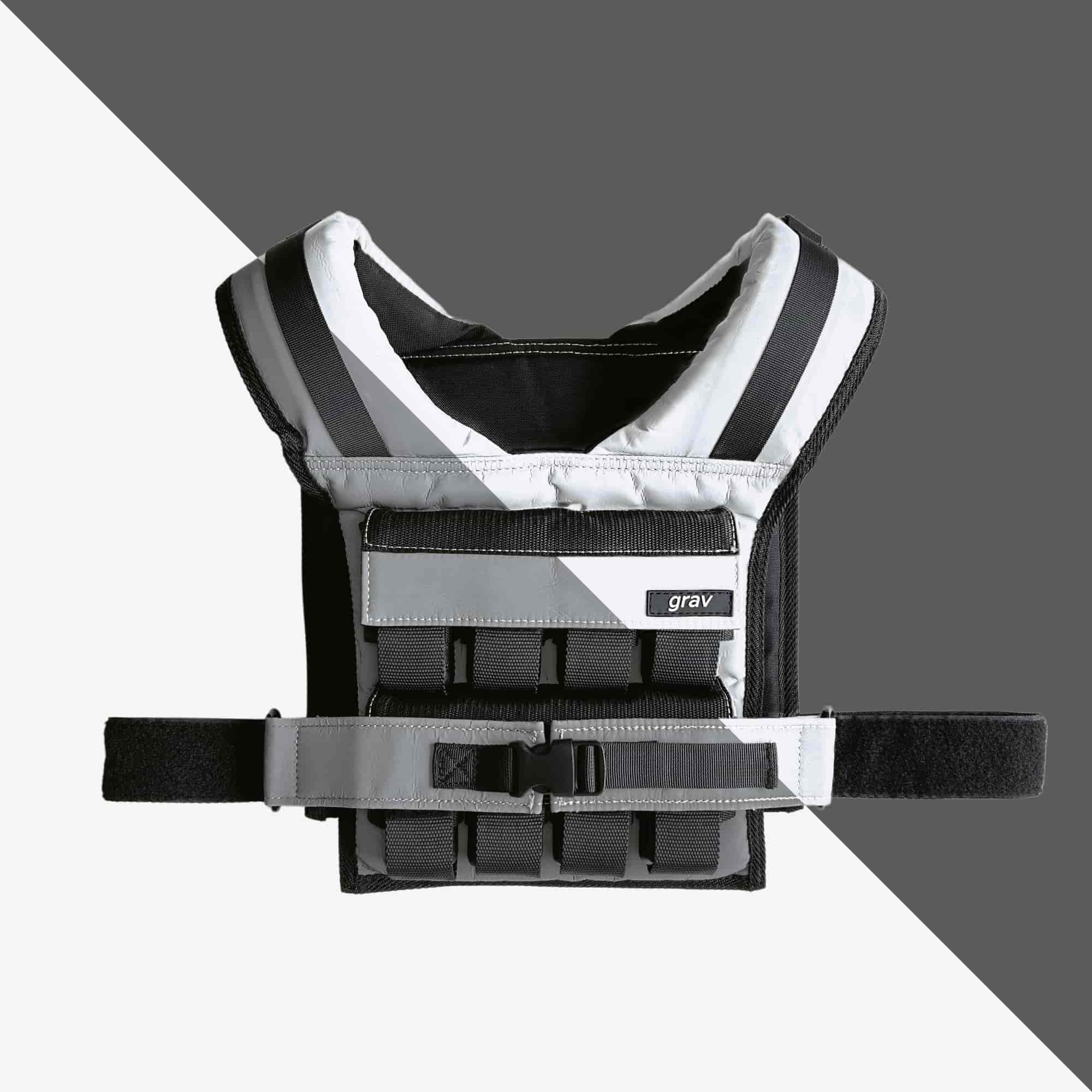 Grav Weight Vest 16kg - Reflective Grey – Gravgear MY